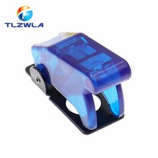 투명 자동 보트 조명 토글 12V20A 커버 가드 LED 자동차 트럭 스위치 플립 항공기 안전, Blue lid, 1개