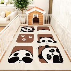 에스이스타 강아지미끄럼방지장판, 1개, 무지개 꿈 2M