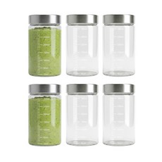 내열유리 눈금유리병 세트, 6개, 300ml