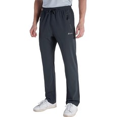 Clothin 남성용 운동 바지 신축성 있는 허리 드로스트링 스포츠 여행용 빠른 건조 있음 2팩: 네이비/네이비 31 x 30110142, 회색