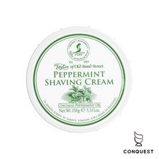 CONQUEST Taylor of Old Bond Street 薄荷刮鬍膏 刮鬍皂，清涼舒緩，保濕鎖水，經典英倫品牌，頂級刮鬍體驗, 1個