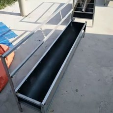 축사 밥통 먹이통 여물통 사료통 목장 급식기 배식 돼지 염소 여물 건초 양, 길이 1.5미터 컨베이어 벨트 고무 펜스 단일 트로프