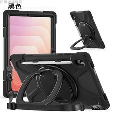 탭 s 울트라 어깨끈 거치대 그립 회전 케이스 스트랩, 1개, A. 블랙+어깨끈