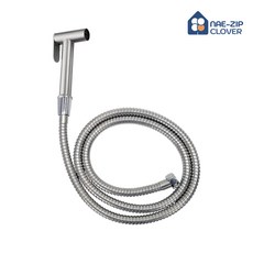욕실스프레이건 고정형 국산 메탈호스 세트, 고정형 실버, 1.5m