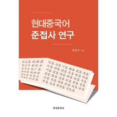 현대중국어 준접사 연구, 한국문화사, 9788968178436, 박흥수 저