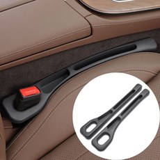 비바숨 차량용 틈새쿠션 운전석+조수석 세트, 1세트, 블랙