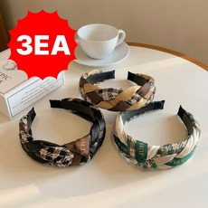 일리마 꼬임 배색 트위드 머리띠 헤어밴드 3종 세트