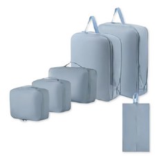 多功能旅行收納袋組合 行李箱整理袋 衣物分類袋, 灰色, 1個