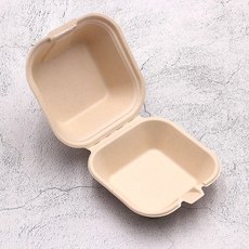 펄프 미니 햄버거포장용기 B-003-1 크라프트 50개 미니 펄프도시락 디저트 쿠키 포장, 1개, 50개입