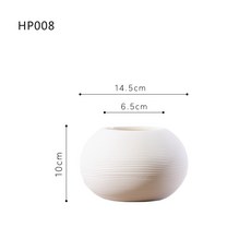 白色陶瓷花瓶, 矮花瓶HP008