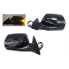 汽車後視鏡總成，帶方向燈，安全耐用，易於安裝, 1個, 駕駛