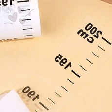 아이 성장 기록용 투명 부착식 키 측정 스티커 벽면 붙이는 신장 체크 홈, 1개, 키재기 스티커