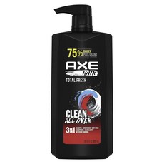 AXE 全效清新潔淨3合1洗髮精 + 潤髮乳 + 沐浴乳, 1個, 828ml