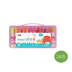 SKB 胖福星球 彩色筆, 1個, 24色(CL-140), Multicolor