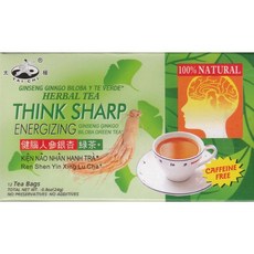태극 씽크 샤프 활력 차 (인삼 은행잎) 12개입 Tai Chi Think Sharp Energizing Tea (Ginseng Ginkgo Biloba) 12 Bags, 1개