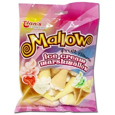 Tian 아이스크림 모양 콘 과자 마시멜로우 90g, 5개