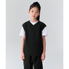 무신사 스탠다드 MUSINSA STANDARD KIDS 오버사이즈 스웨트 베스트 [블랙] MKETK3Z01-BK 401383