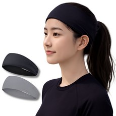 로로포우 프리다이빙 헤어밴드 스노쿨링 스포츠, 2개, 블랙+그레이