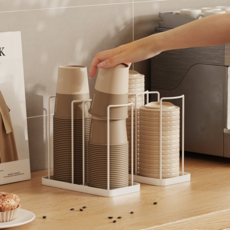 Homi Zon 탄소강 종이컵 홀더 거치대 심플 컵홀더 정리대, 1개, 화이트