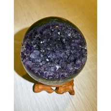 JOSEPH藝品 頂級烏拉圭紫水晶球 開口笑紫晶洞 可放名片 贈送底座, B:7.2cm紫水晶開口笑