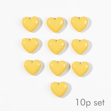 쏘이온 머스타드하트 냉장고 인테리어 자석 마그넷, 머스타드하트10p