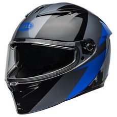 Bell Helmets 리튬 (메탈릭 그레이/레티나 가위 라지) 그외 각종 400775, XX-Large, 그레이/Blue Shear