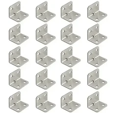 20pcs 앵글 철 보드 테이블 의자 캐비닛 옷장 고정 커넥터 90도 철판 브래킷, 1개
