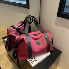 kp短途齣差旅行包手提包大容量行李收納袋防水休閒運動健身背包, 1個, 紅色, 紅色