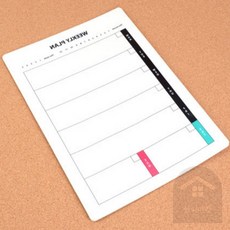 섭이 A4 주간 플래너 메모보드 스케줄러노트, 세로