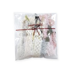 RAYRAYGO【蕾絲花邊福袋】2款 約20公分 手帳素材 手帳裝飾 花邊綁帶 布藝綁帶 蕾絲綁帶 包裝綁帶, 1個, 混色款*40條【樣式隨機】, 混色款