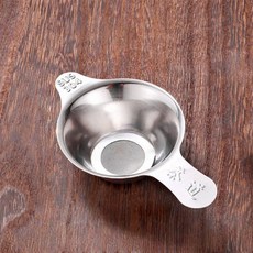 茶道 304不鏽鋼鴨嘴型茶濾茶漏 細密過濾網 亮光拋光工藝 小號, 1個, 小【304亮光】, 不鏽鋼