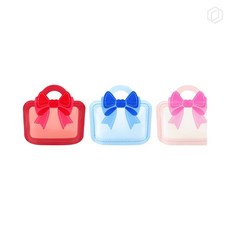 [하루셀렉] 간식포장지퍼백 다용도지퍼백 리본 가방 간식 포장 구디백 지퍼백 소형, 핑크