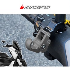 25년- 야마하 NMAX125 바이커스 미러형 봉지걸이 엔맥스 접이식 후크 고리, 티탄+미러볼트, 1개