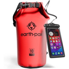 Earth Pak 방수 드라이 백팩 서바이벌, 5L, 빨간색