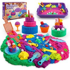 YIDESTARS 감각 놀이 키트: 샌드 아트 & 스크림 장난감 - 4파운드 컬러풀한 모래 몰드 도구 뚜껑 포함 샌드박스 를 위한 재미있는 선물 3-8