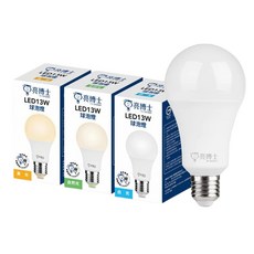 亮博士 LED球泡燈 電燈泡 無藍光 E27燈頭 全電壓, 白光