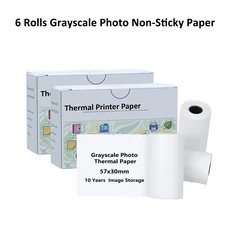 즉석 카메라 열전사 HD 인화지 롤 - 프린터용 BPA 프리 비접착성 방수 및 오래 지속됨, 02 6 Rolls