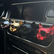 불독 차량용방향제 송풍구 자동차방향제 디퓨저 클립, 블루-클린코튼, 1개