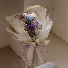 Floraflower 母親節永生花束 - 蝴蝶蘭紫, 花束(無提袋)