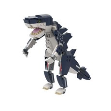 심해 바다 생물 샤크 상어 시리즈 조립 호환 빌딩 블록, 1개, 이족 상어 309PCS