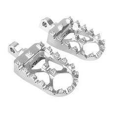 유니버설 오토바이 풋페그 360 ° 할리 다이나 팻밥 소프테일 스포츠스터 스트리트밥 모토크로스용 CNC 와, 02 Silver