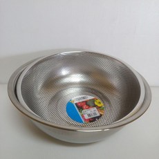 台灣製造 304不鏽鋼多功能洗米瀝水盆組 (洗菜籃/蔬果籃/千孔濾盆), 29千孔網+28深盆, 1個