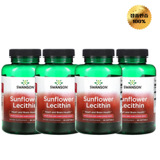 2+2 스완슨 해바라기 레시틴 1 200mg 소프트젤 90정, 4개