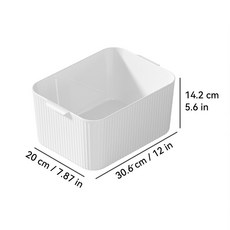 수납 케이스 WORTHBUY 손잡이가 달린 플라스틱 보관함 데스크탑 정리함 음식 욕실 주방 캐비닛 보관, A Style L, 1개