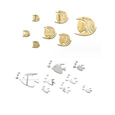 거실 열대어 물고기 장식 화장실 인테리어 모양 깨끗한 욕실 87131ea 1(EA), 물고기C 골드