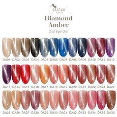 Ostar Nails 心緹【DA01-DA36】碎鑽琥珀貓眼 冰透晶石貓眼膠 半透晶石貓眼透色晶石貓眼膠 光撩 指甲膠, 1個, DA36