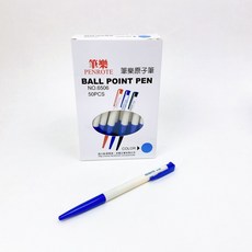 PENROTE NO.6506 自動油性筆 0.5mm, 1個, 藍色(50入)