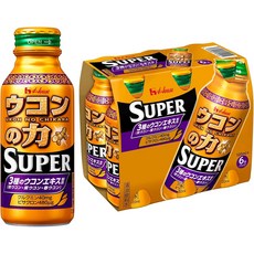 [일본정품]하우스 우콘노치카라 슈퍼 숙취해소 음료 120ml 4530503701051, 6개