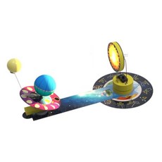 태양계 지구자전 달 위상변화 운동모형 조립키트 달운동모형 관찰교구 수업용 행성, 2개