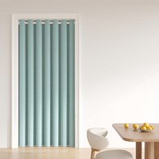 空調門簾 臥室隔熱隔冷掛簾 家用免打孔 廚房厠所擋風 防走冷隔斷簾子, 蒂芙尼藍,寬120*高180cm【不含桿】